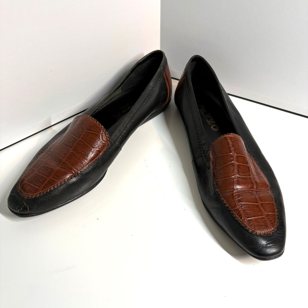 Pazzo Women's Brown Two Tone Leather Loafers in Size 11M - Picture 3 of 10